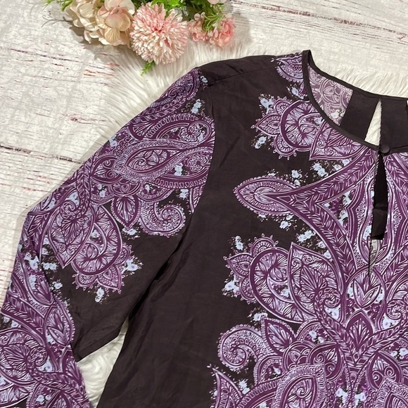 Craig Taylor Emily Fit for an Aristocrat Paisley Purple Blouse - Picture 5 of 9